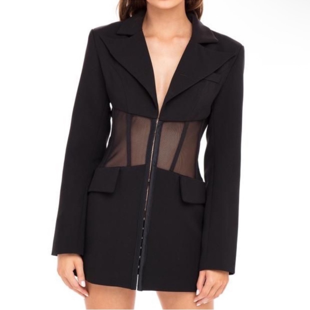 Heiress Beverly Hills Mesh Blazer Dress